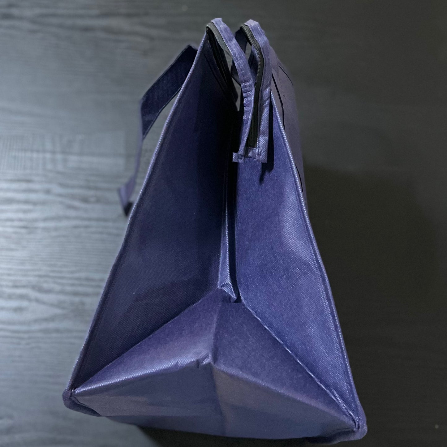 Insulated Large Non-Woven Grocery Tote BagColor White Spartan Lockup