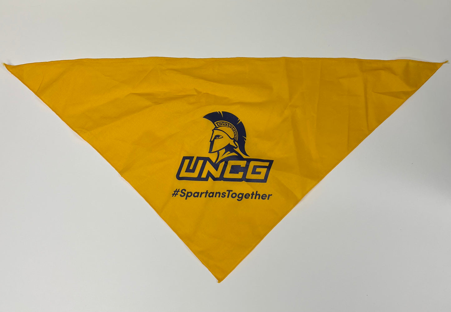 Gold Medium-Large Pet Bandana - #SpartansTogether with Spartan logo