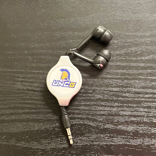 Earbuds - Hi-Fi, retractable cord with Spartan logo