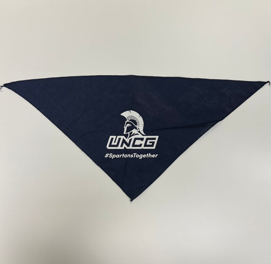 Navy Small-Medium Pet Bandana - #SpartansTogether with Spartan Logo