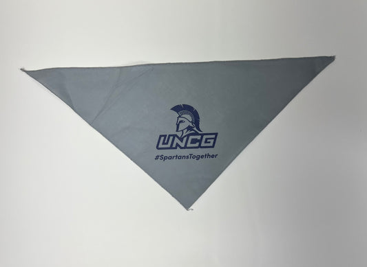 Grey Small-Medium Pet Bandana - #SpartansTogether with Spartan Logo
