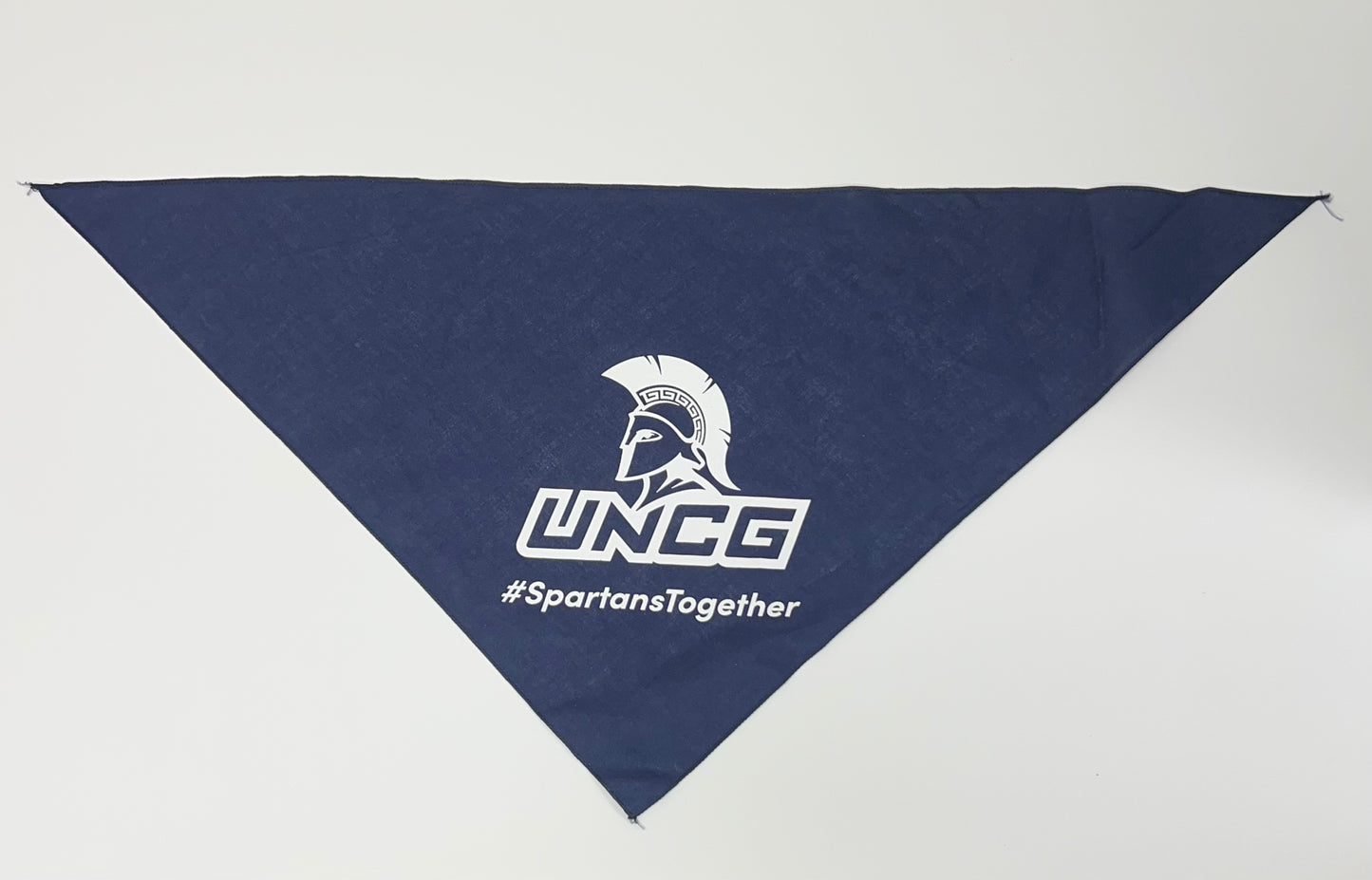 Navy Medium-Large Pet Bandana - #SpartansTogether with Spartan logo